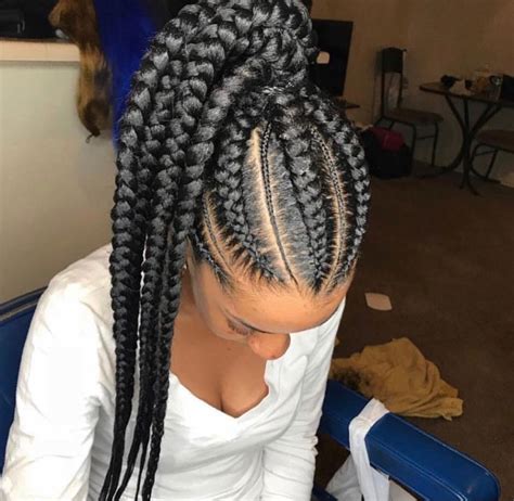 goddess braids with a ponytail|goddess braids half up down.